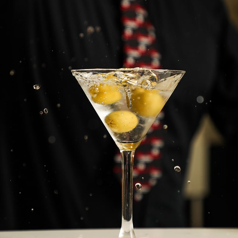 Martini prepared at the bar